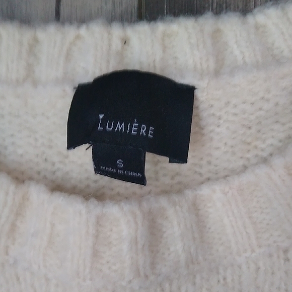 Lumiere Colorblock Sweater in Cream, Brown, and Black - Picture 3 of 8